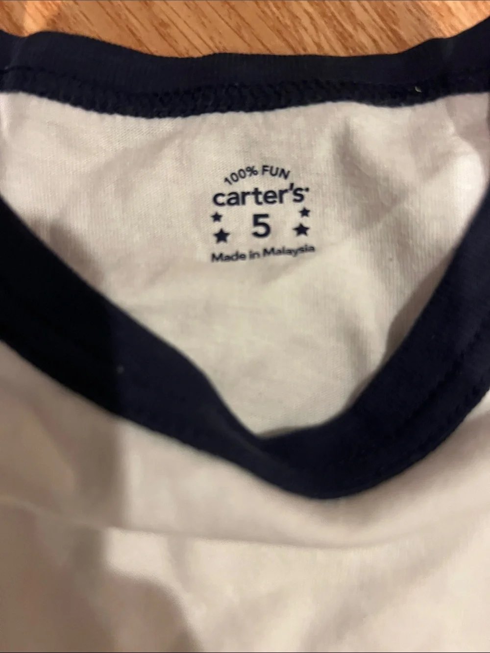 Carter's White Long-Sleeve 'Big Brother' Tee with Gray Sleeves and Navy Trim